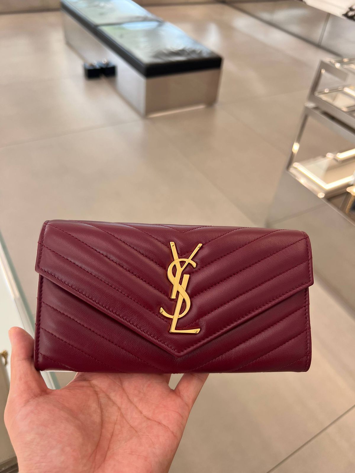 Monogram Large Flap Wallet in Quilted Grain de Poudre Embossed Leather