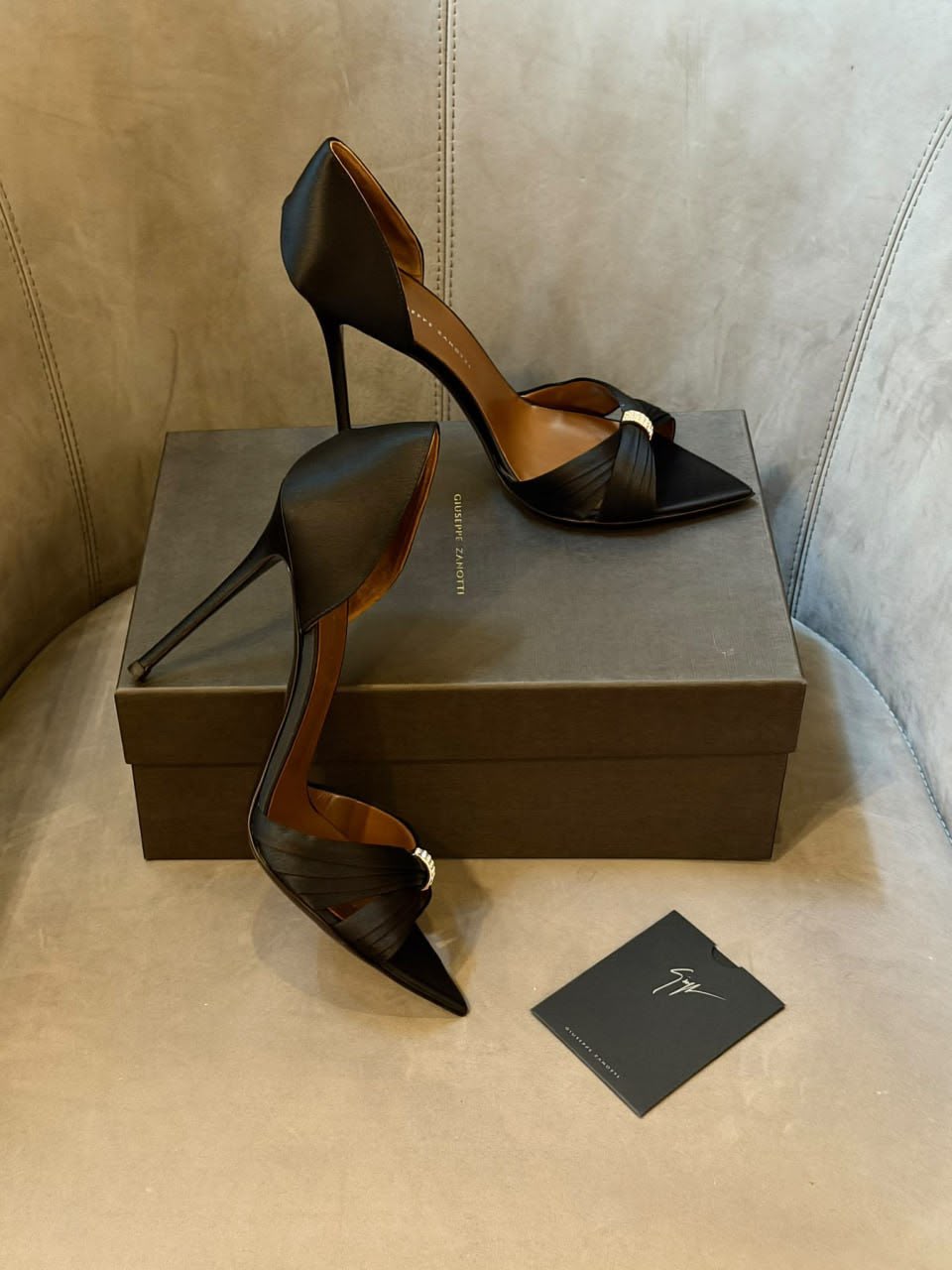 Satin D'Orsay Stiletto Pumps