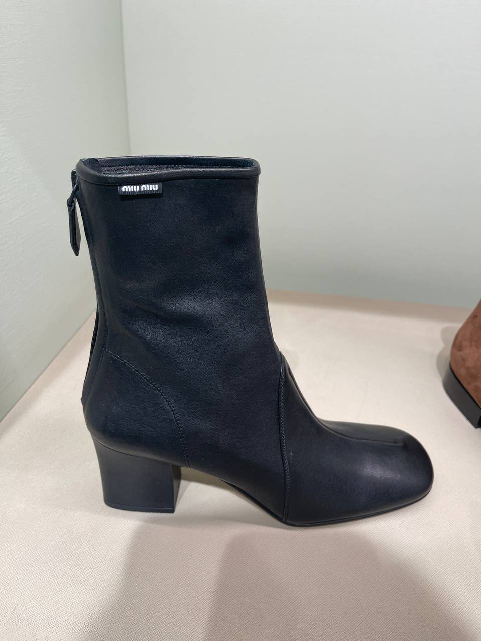 Leather ankle boots