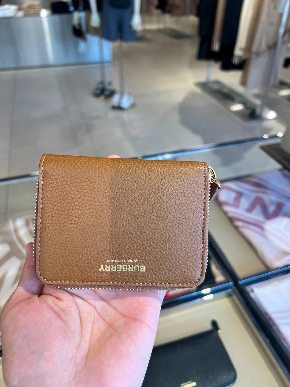 Grainy Leather Zip-around Wallet