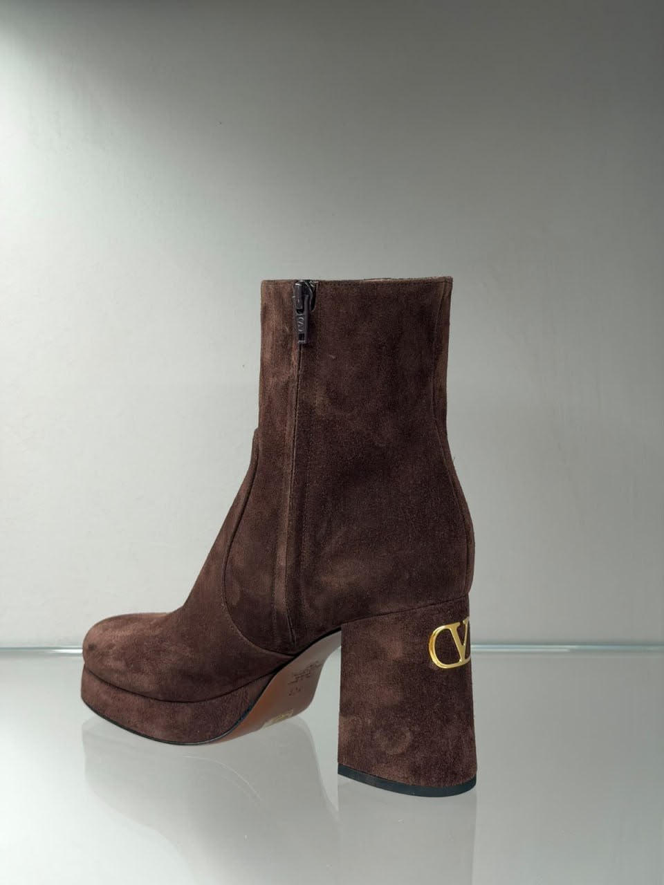 Garavani VLogo Signature Suede Platform Ankle Boot