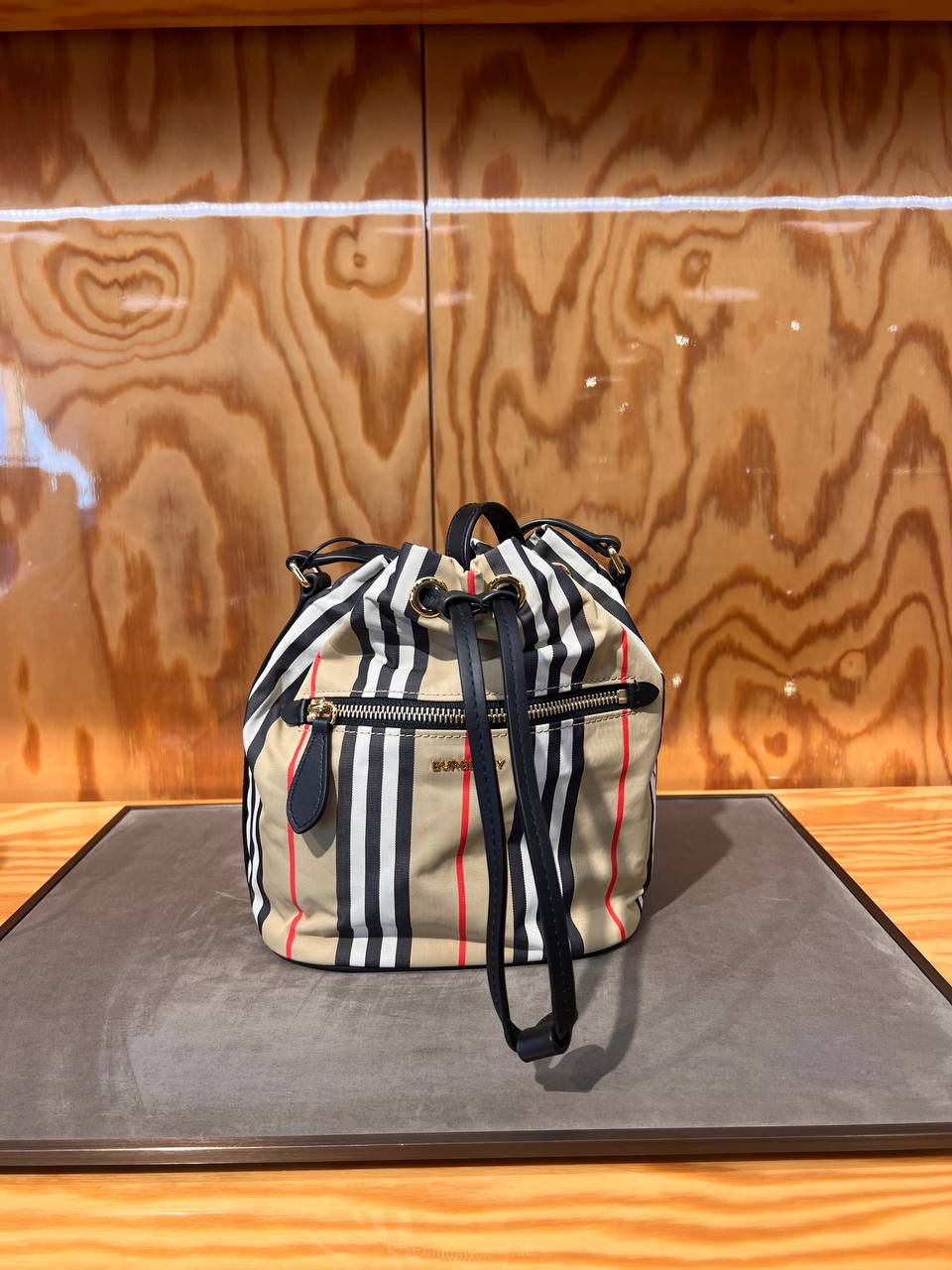 Small Nylon Drawstring Bucket Bag