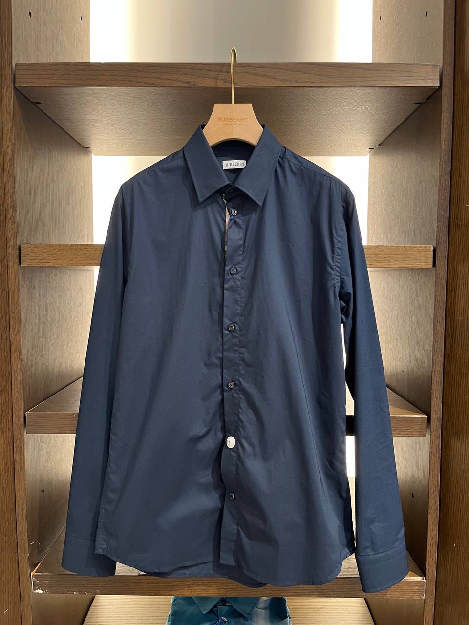 Check Detail Cotton Poplin Shirt