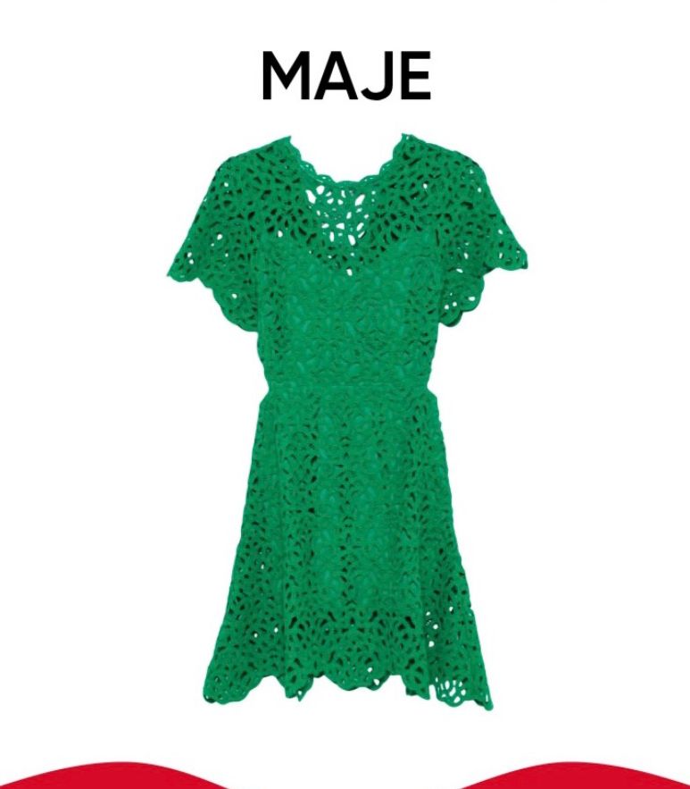 Short lace dress with scalloped edges