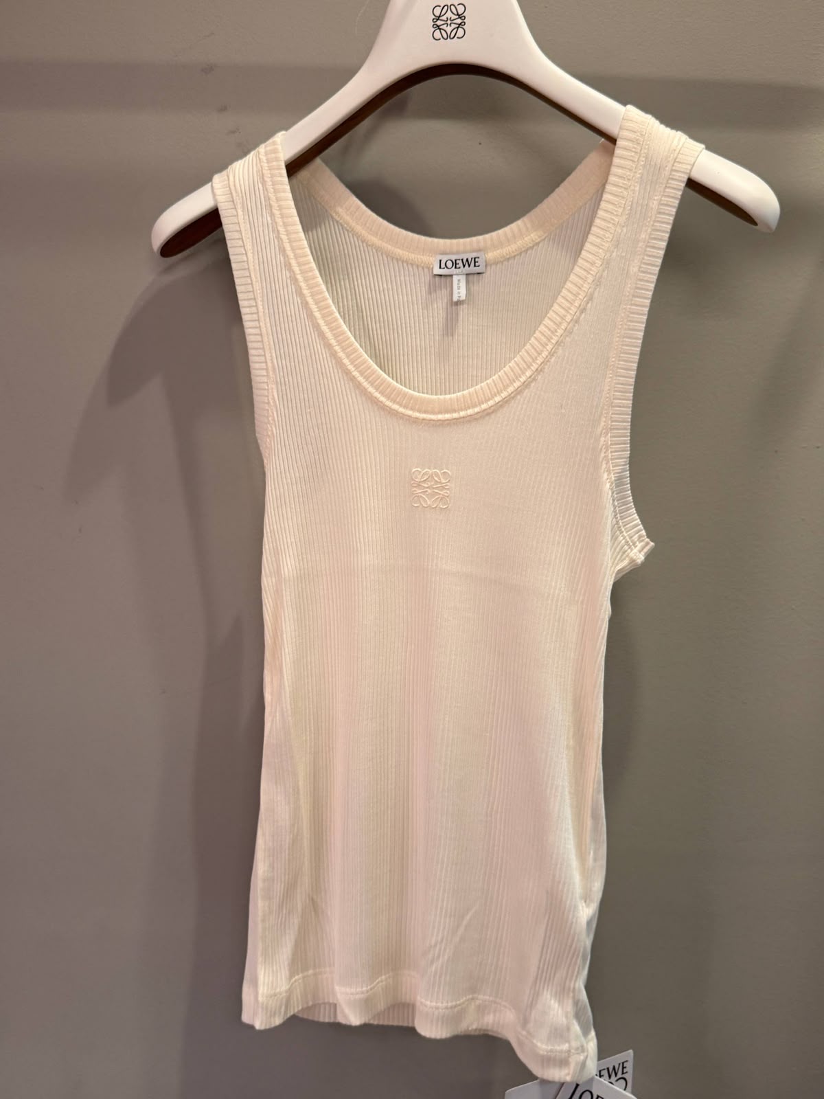 Anagram tank top in ribbed cotton