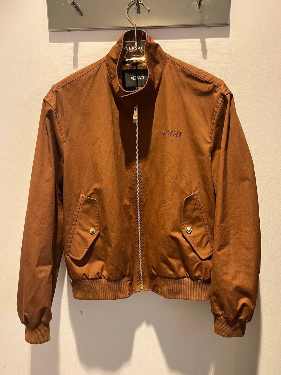 Chain Print Lined Bomber Jacket