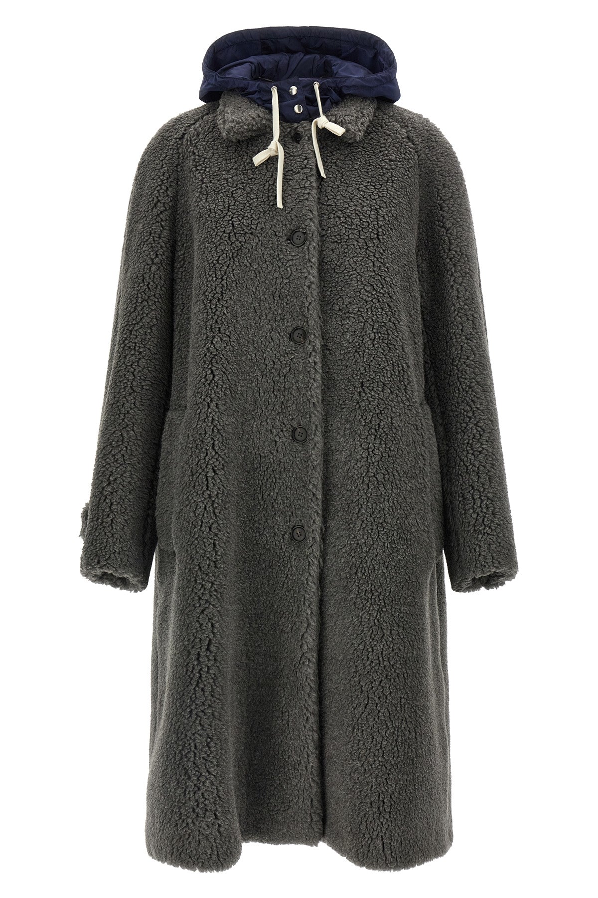 Teddy Nylon Hooded Coat