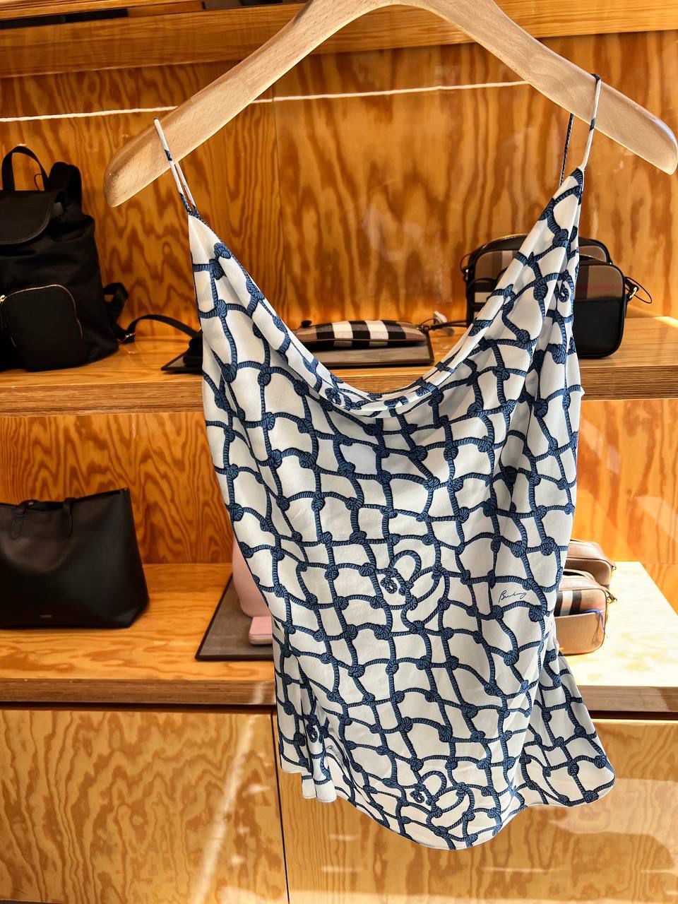 Rope Print Silk Camisole