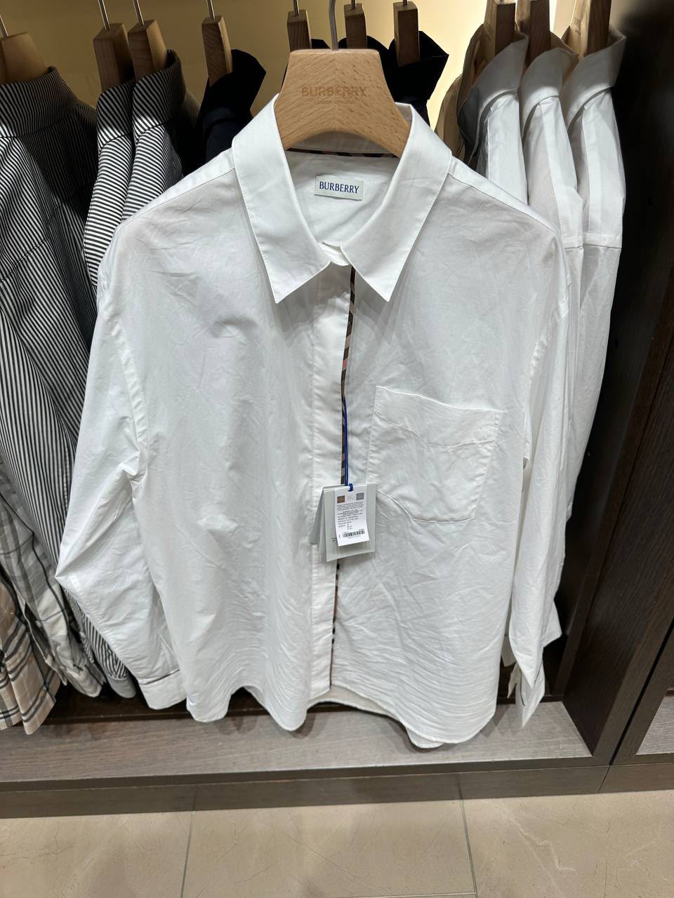 Check Detail Cotton Poplin Shirt
