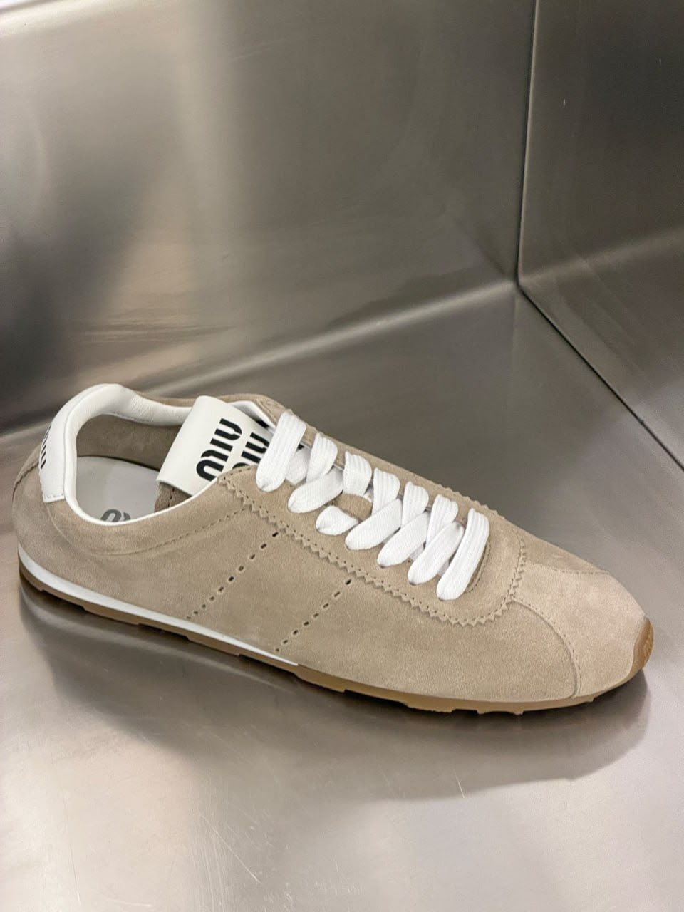 Technical Fabric and Suede Sneakers