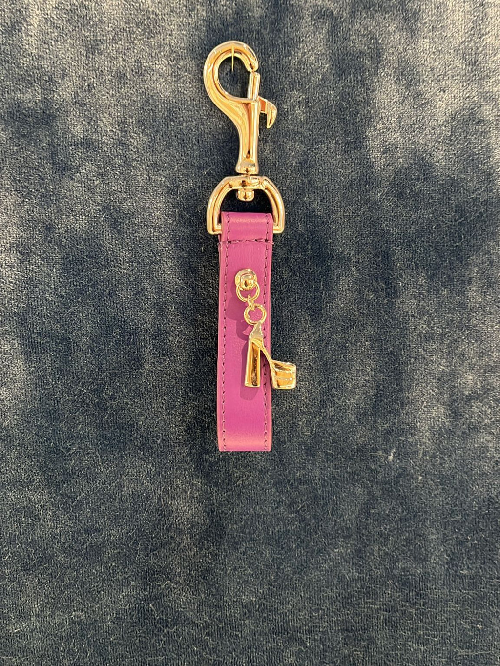 Safety Pin Leather Keyring