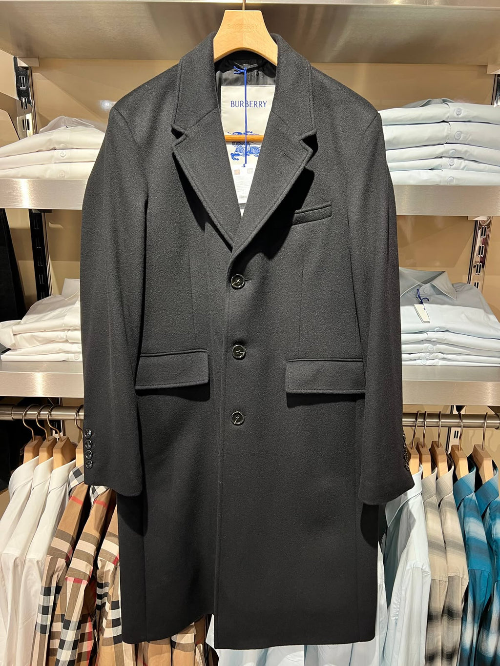Wool Cashmere Tailored Coat