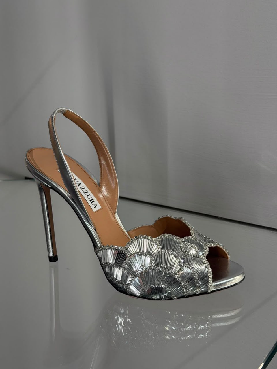 Galactic Crystal-Embellished Slingback Sandals
