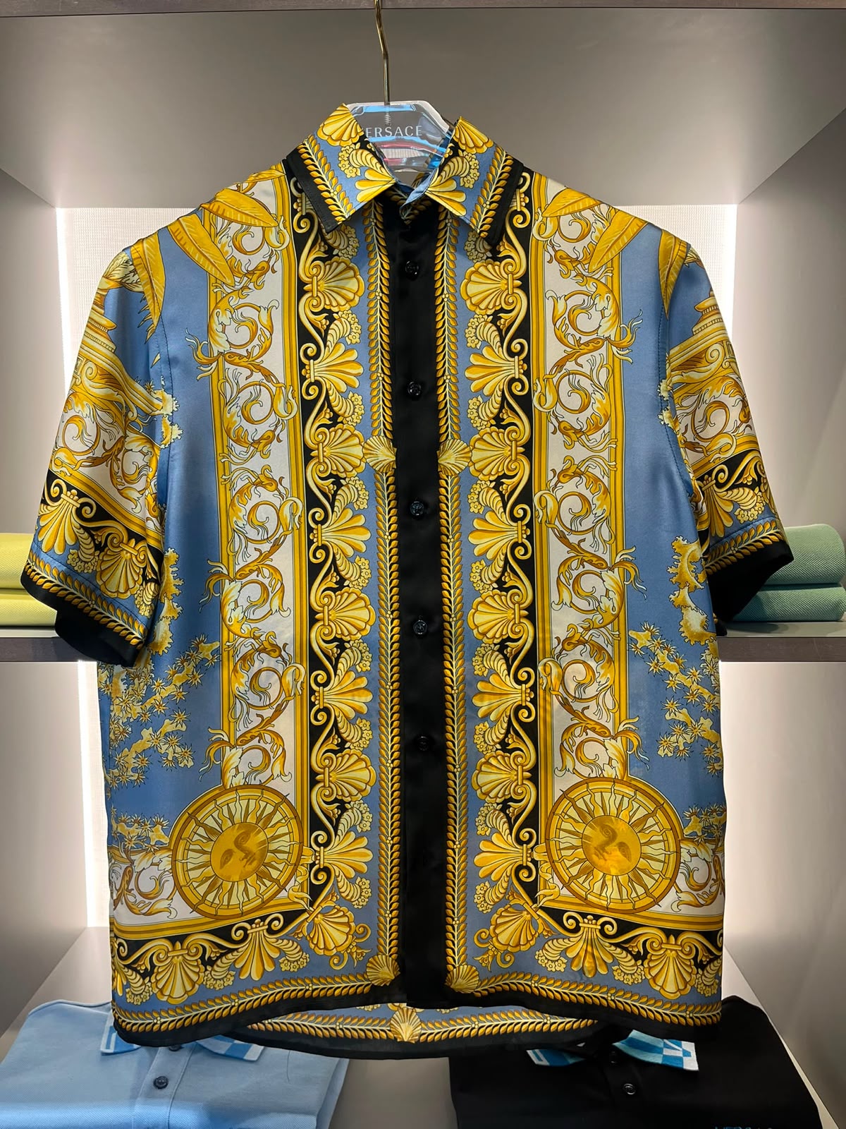 Barocco Print Silk Shirt