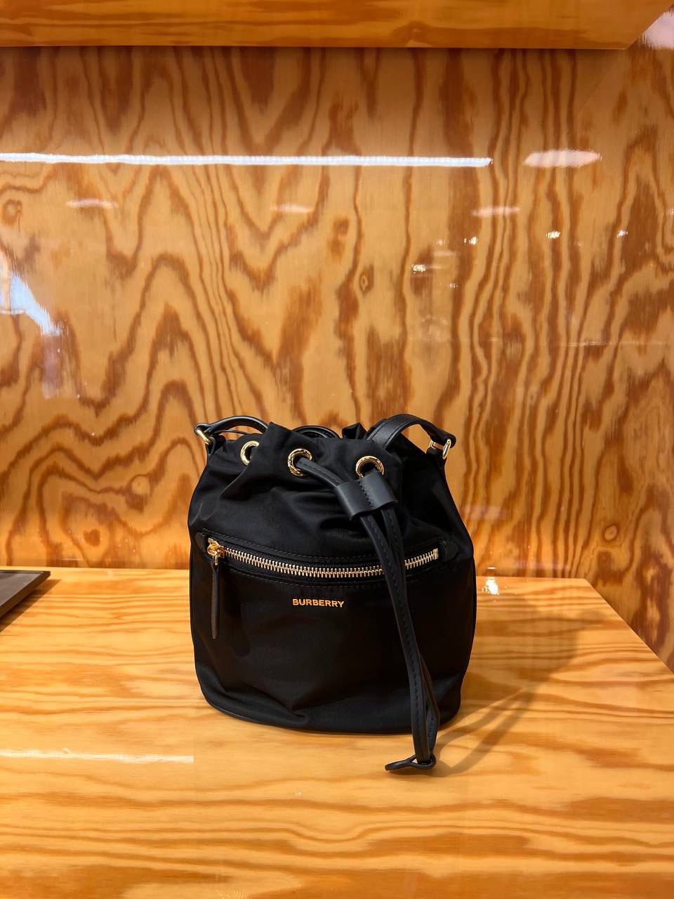 Small Nylon Drawstring Bucket Bag