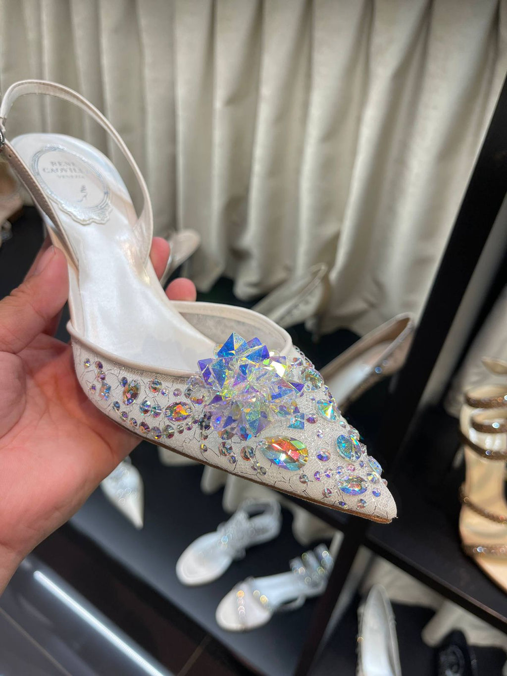 Hangisi Lace Slingback Pumps