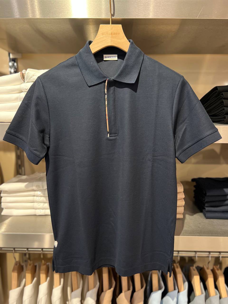 Icon Stripe Placket Piqué Polo Shirt