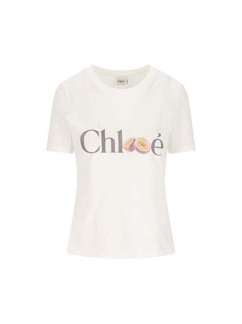 T-shirt baby fit con logo in jersey di cotone