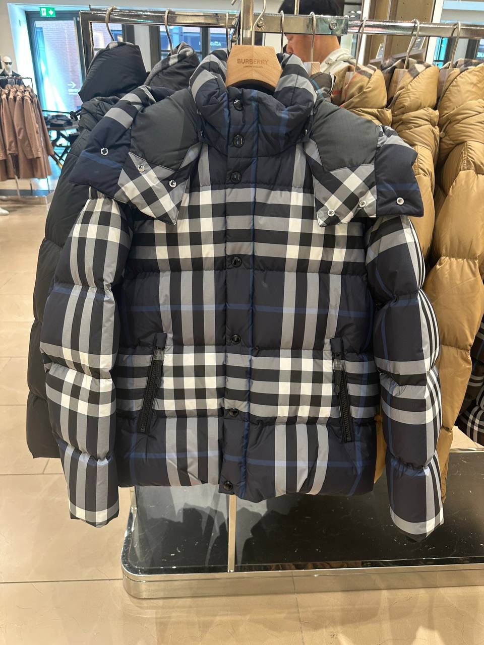Check Down-Filled Puffer Jacket