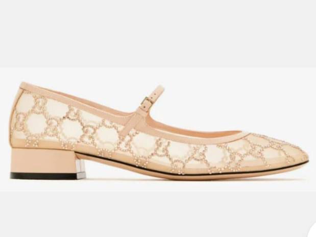 GG tulle ballet flat