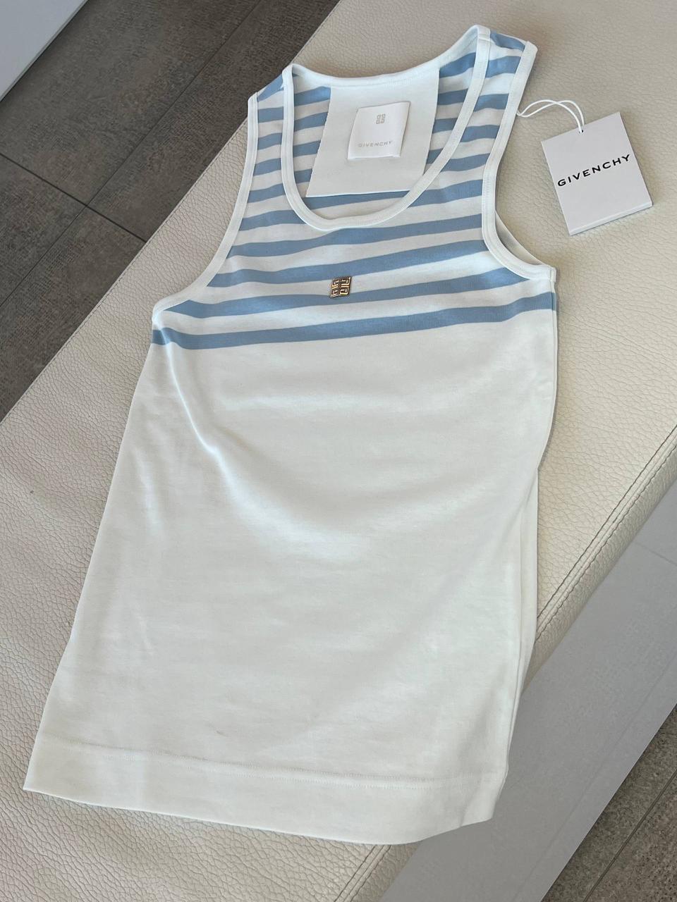 Striped Tank Top with 4G Emblem