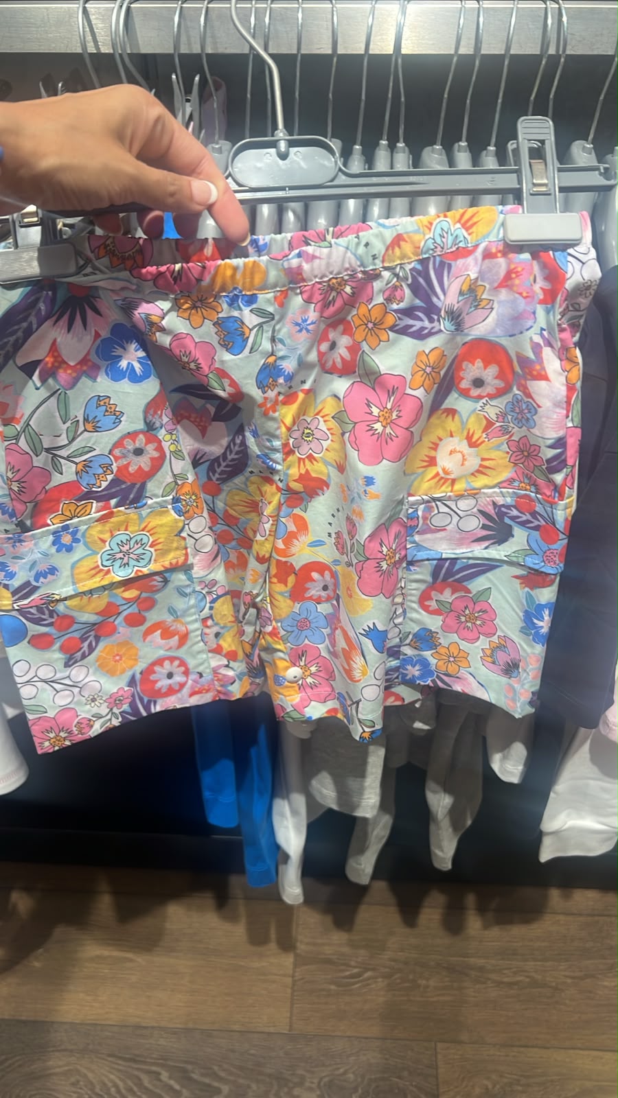 Floral Print Cargo Shorts