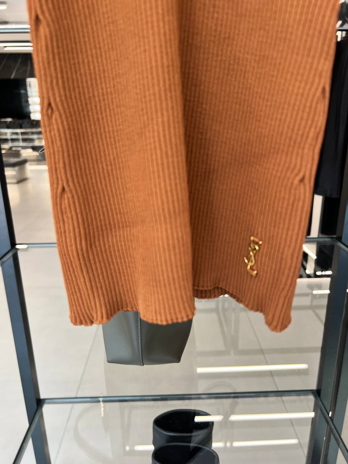 Ribbed Knit Polo Top