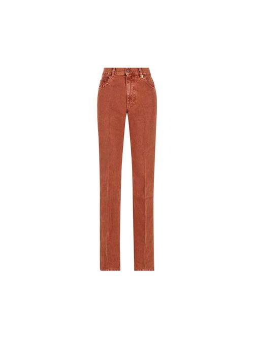Jeans dritti in denim di cotone biologico