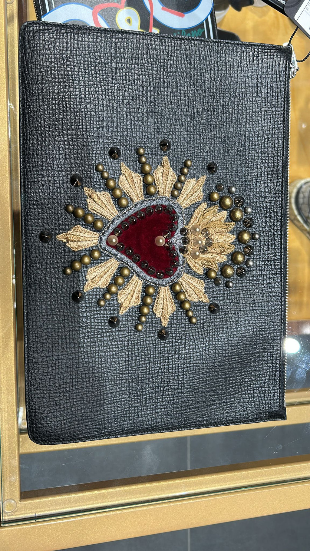 Sacred Heart Appliqué Clutch