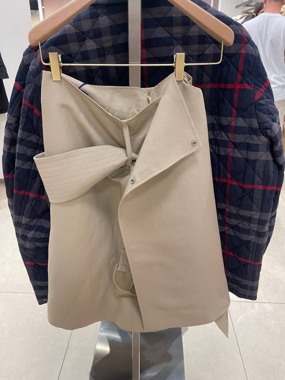 Cotton Gabardine Wrap Skirt