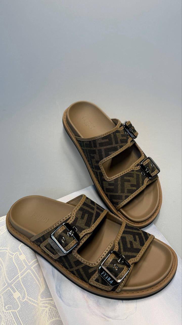 FF Logo Buckle Slides