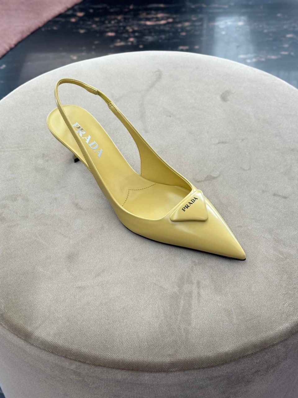Prada Patent Leather Slingback Pumps