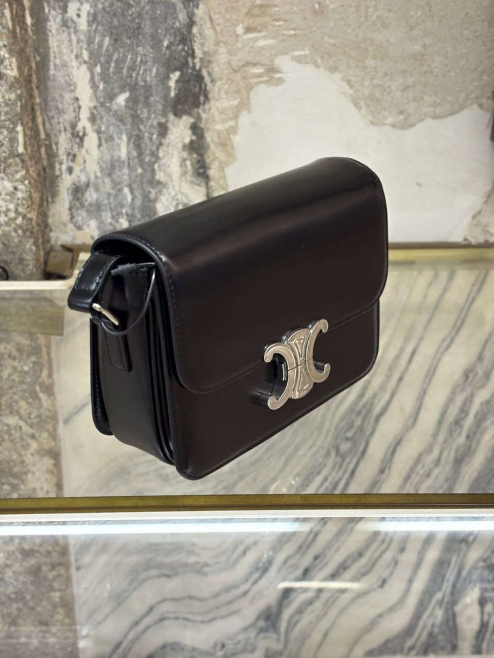 Teen Triomphe Bag in Shiny Calfskin
