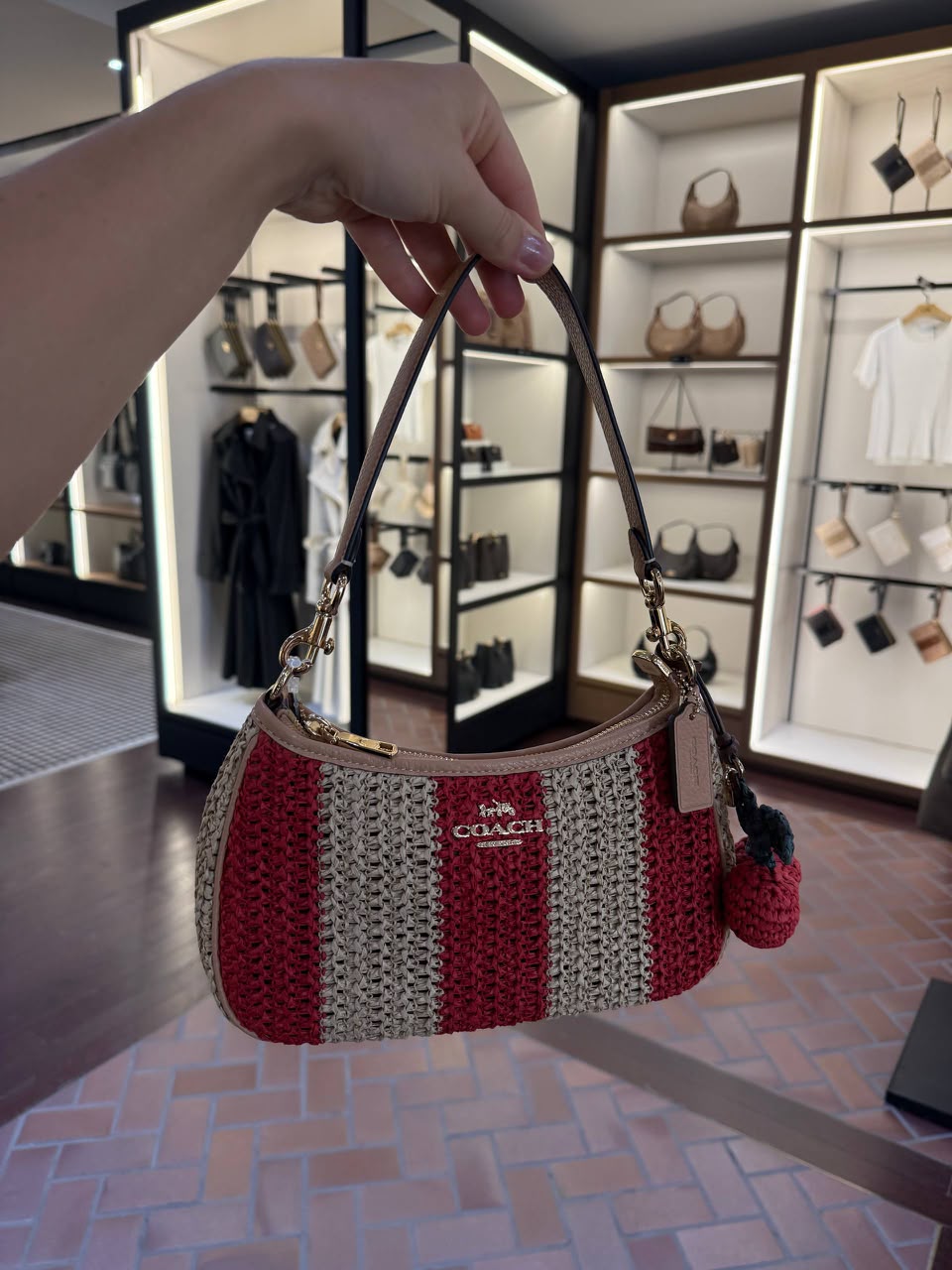 Teri Shoulder Bag in Woven Straw