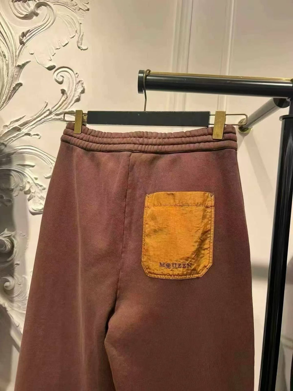 Garment-Dyed Sweatpants with Contrast Pocket