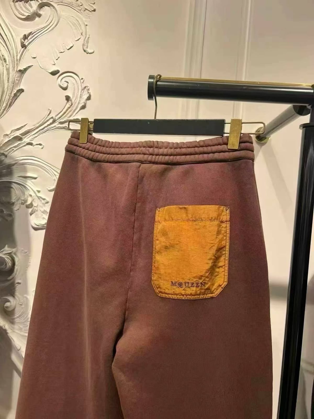 Garment-Dyed Sweatpants with Contrast Pocket