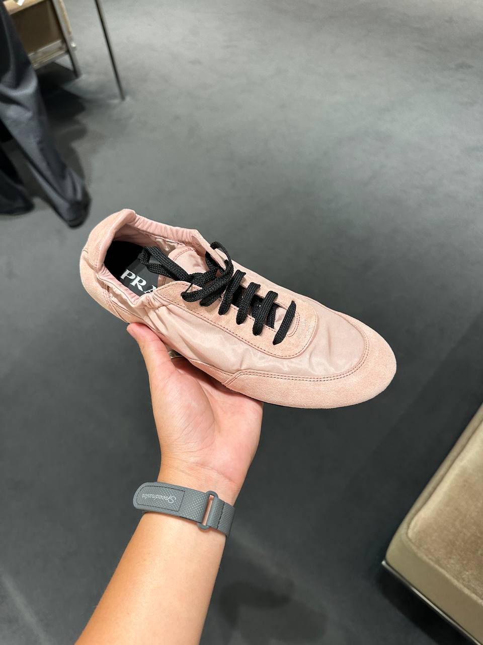 Suede and Re-Nylon Sneakers