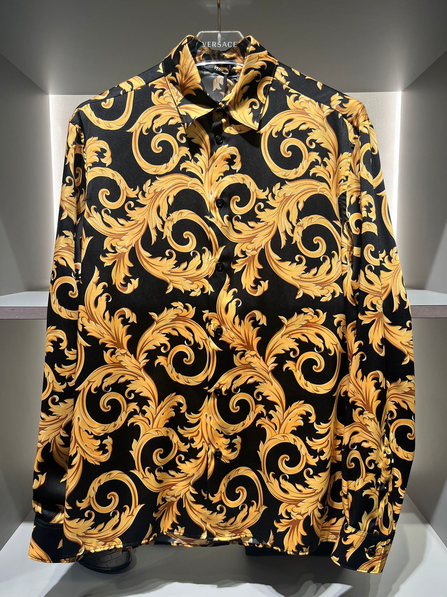Barocco Print Silk Shirt