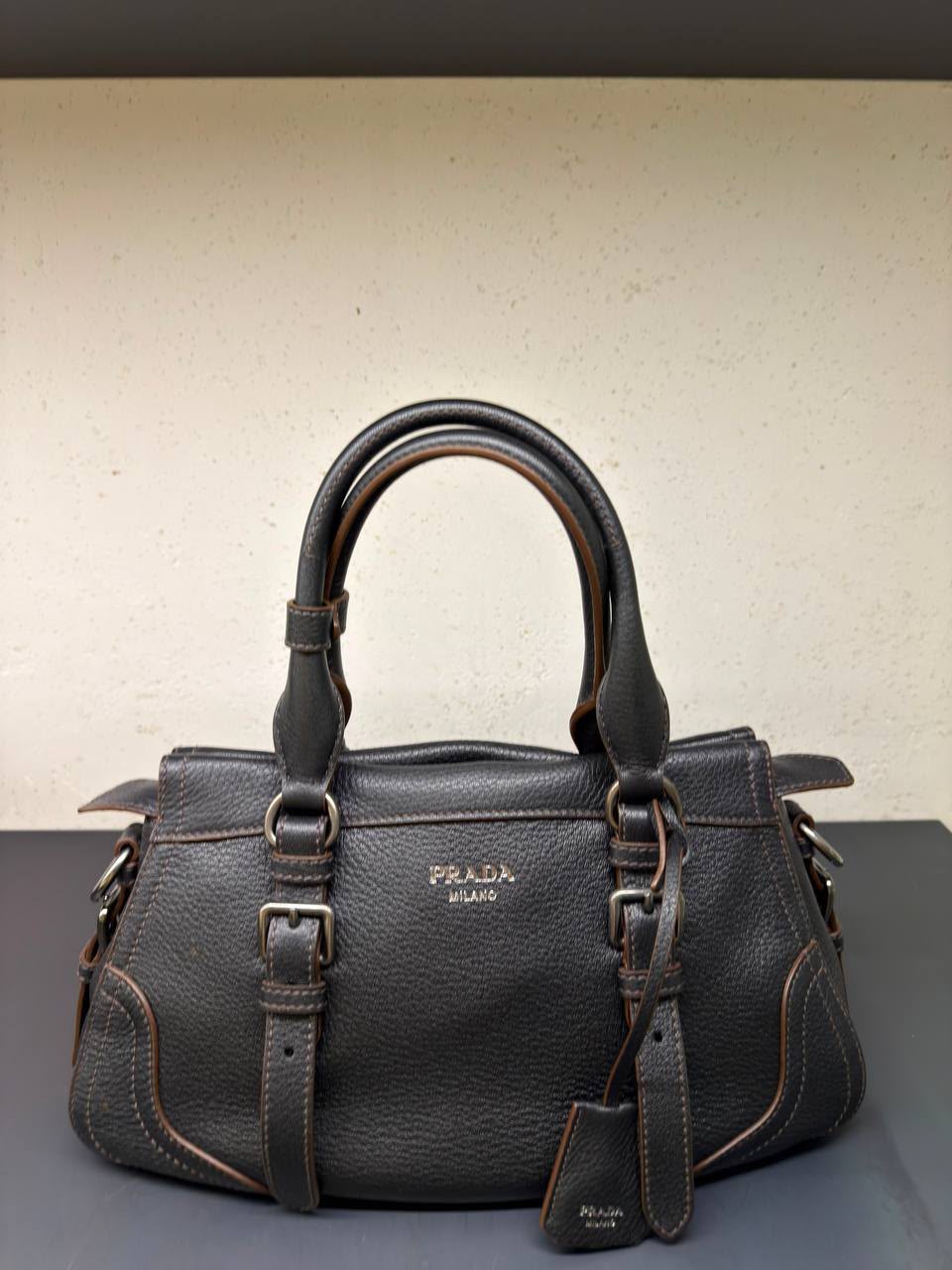 Soft Calf Leather Top Handle Bag