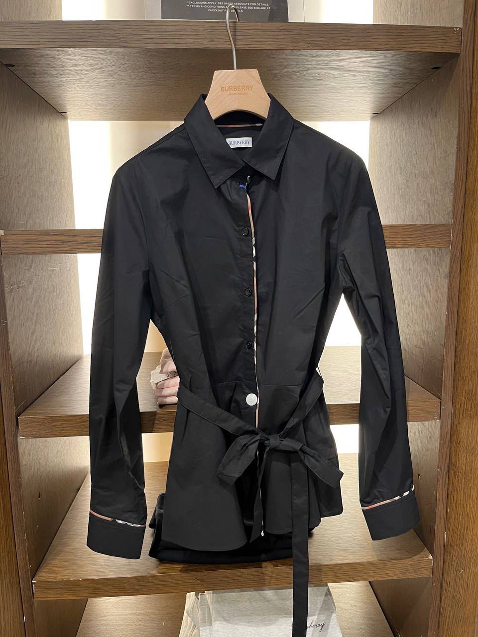 Check Detail Cotton Poplin Shirt