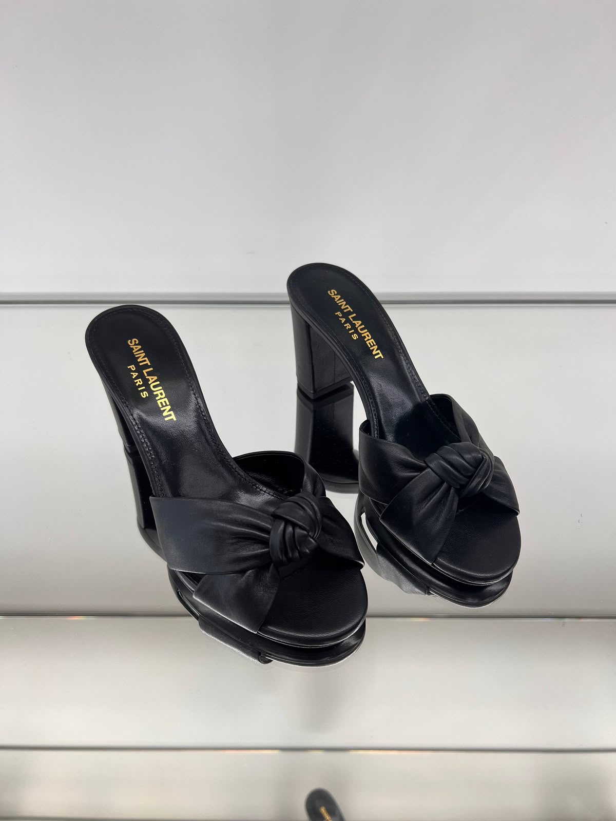 Bianca Knotted Leather Mules