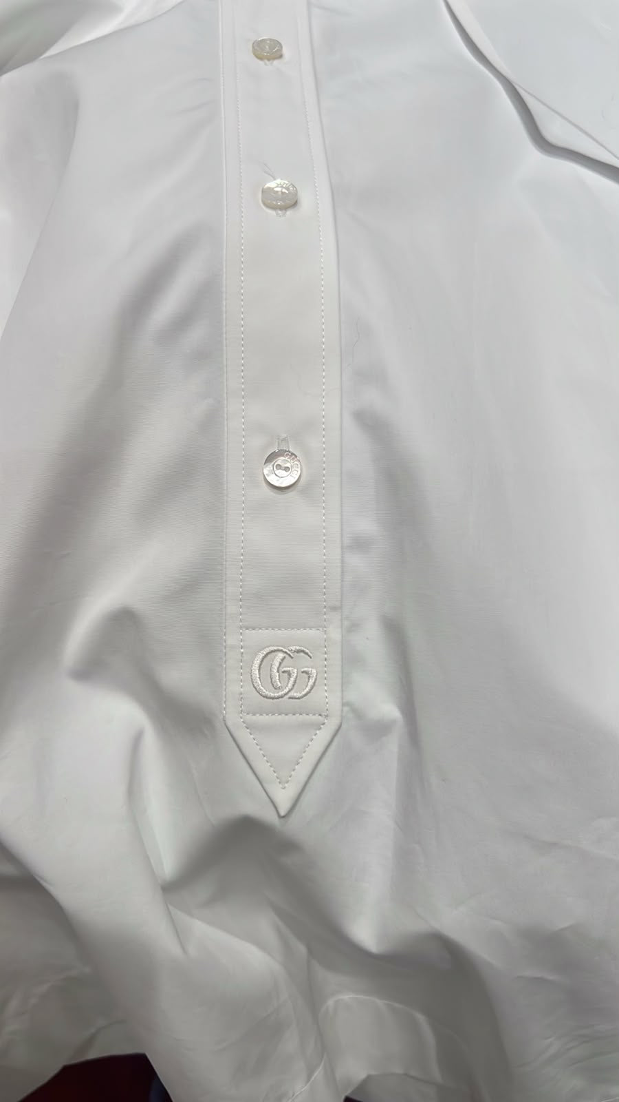 Poplin shirt with Double G