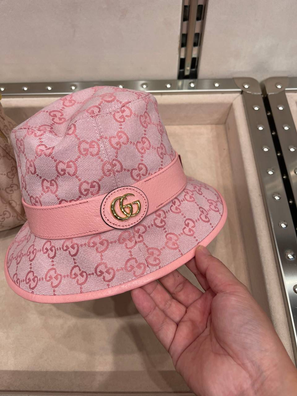 GG Canvas Bucket Hat with Double G