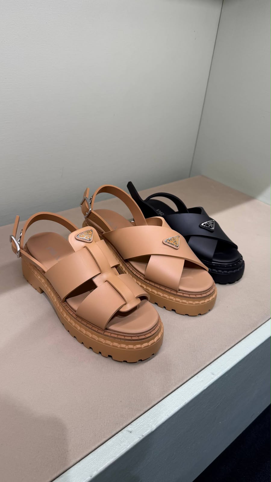 Brushed Leather Sandals