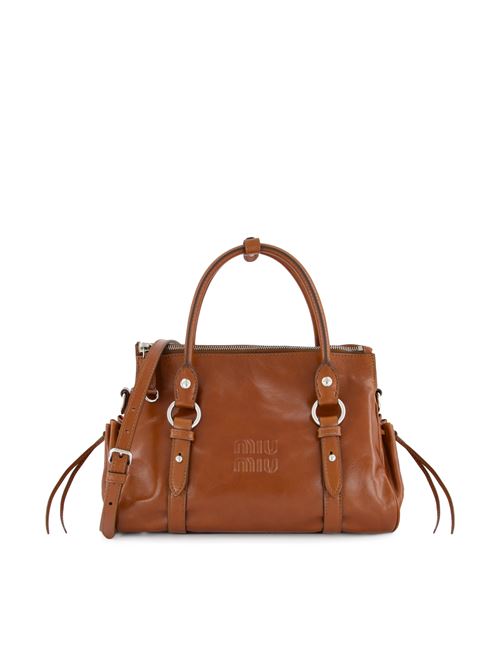 Borsa a mano in pelle lucida