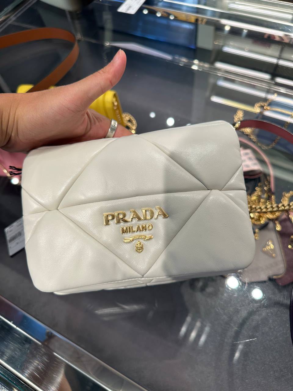 Miu Miu-style Quilted Nappa Leather Shoulder Bag