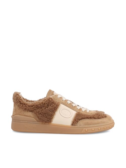 Sneakers realizzate in lana e pelle