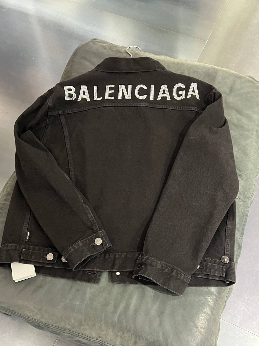 Rhinestone Logo Denim Jacket