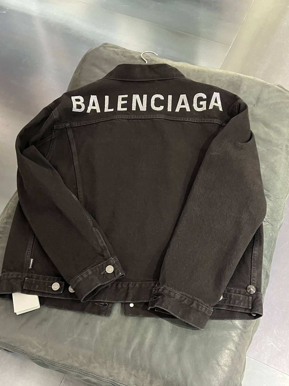 Rhinestone Logo Denim Jacket