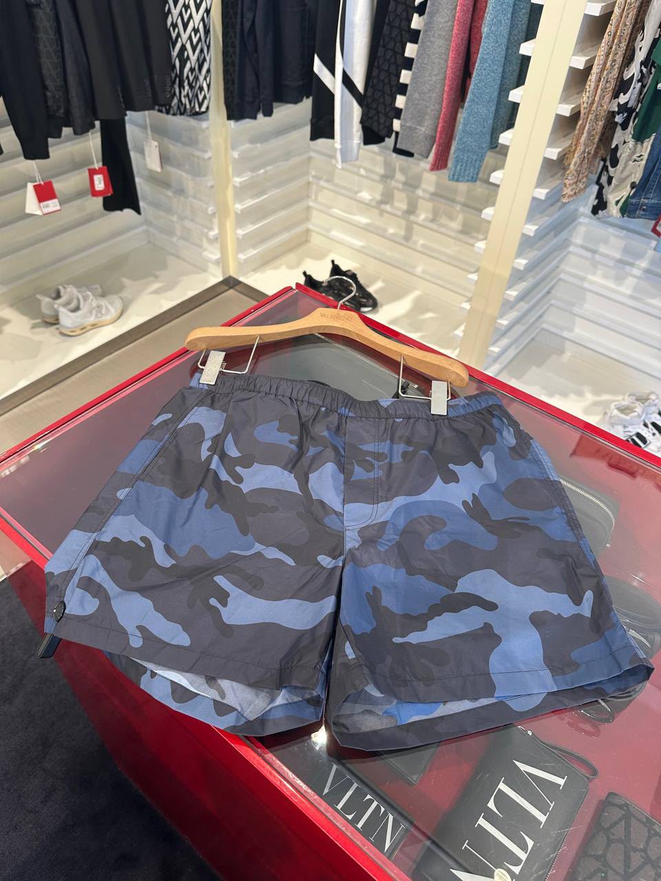Camo-print swim shorts